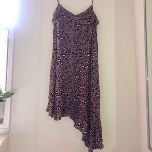 Leopard print midi dress